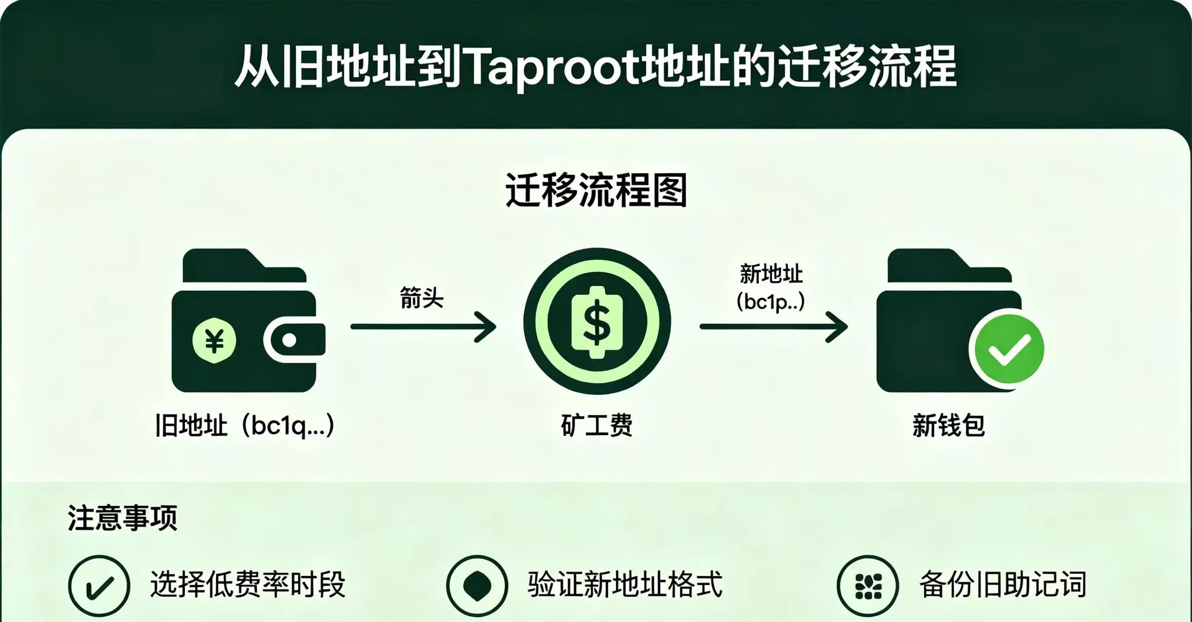 Taproot 地址迁移流程图 Taproot 地址迁移流程图